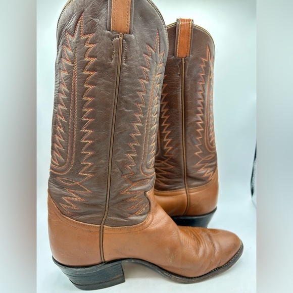 Vintage 90s Tony Lama 6210 Leather Cowboy Boots men’s 8.5 E Western Y2K - Picture 9 of 17